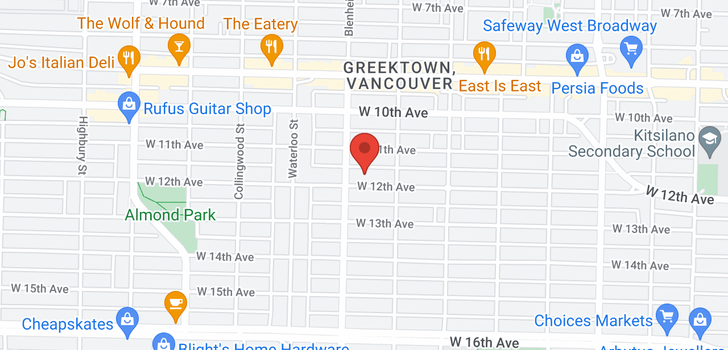 map of 3265 W 12TH AVENUE